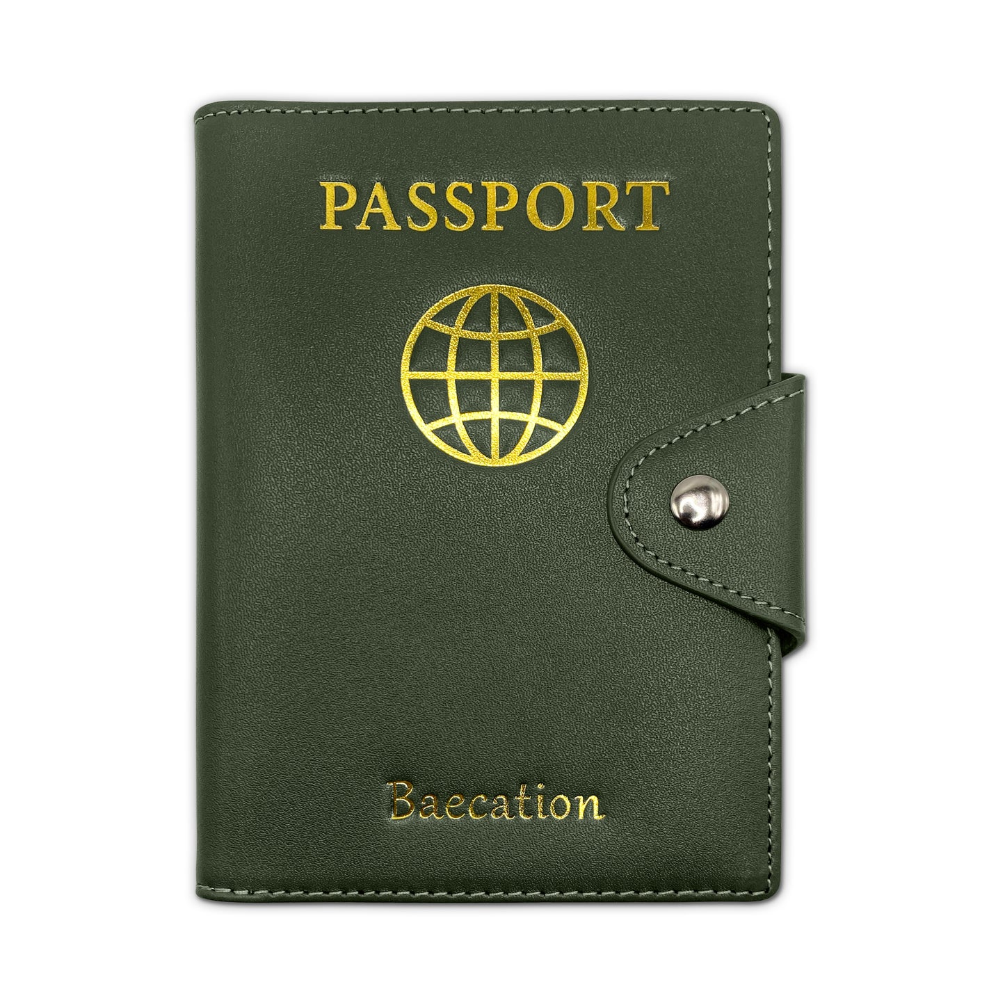 Moss Green Baecation Passport Wallet