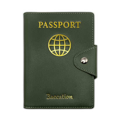 Moss Green Baecation Passport Wallet